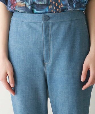デニムライクストレッチパンツ／日本製／洗える