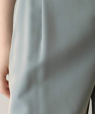 シャンブレーツイルワイドシルエットパンツ　／洗える