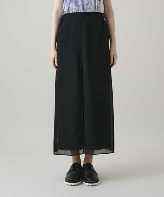 シフォンレイヤードデザインワイドパンツ ／日本製／洗える | HIROKO