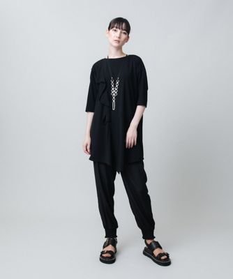 m＆Kyoko 佐藤繊維　きのこ柄シャーリングパンツ ヴィンテージデシンシャーリングパンツ／洗える | HIROKO