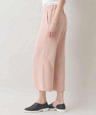クロップドワイドストレッチパンツ／日本製
