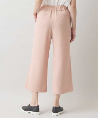 クロップドワイドストレッチパンツ／日本製