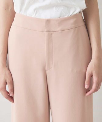 クロップドワイドストレッチパンツ／日本製