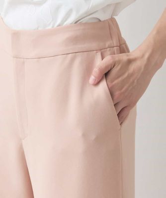 クロップドワイドストレッチパンツ／日本製