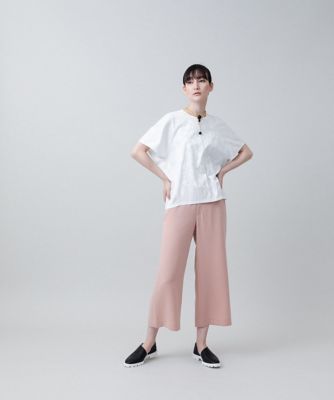 クロップドワイドストレッチパンツ／日本製