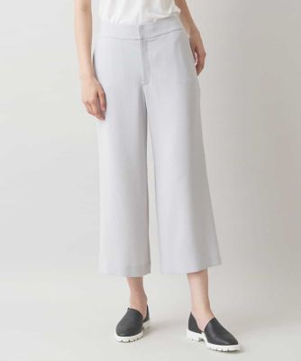 クロップドワイドストレッチパンツ／日本製