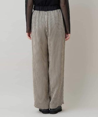 ストライプサテンワイドパンツ／洗える | HIROKO KOSHINO (Women