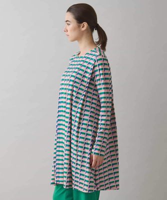美品！ヒロココシノ　定価59,000円　洗える　モード　チュニック　M 紺　白 美品！ヒロココシノ 定価59,000円 洗える モード チュニック M