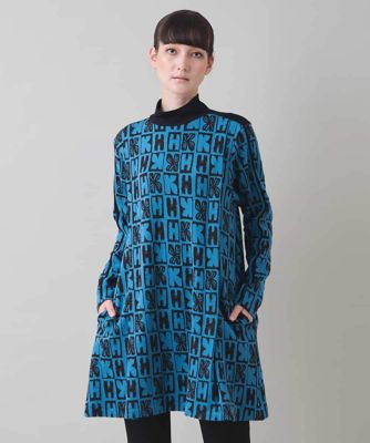 HIROKO KOSHINO 花柄チュニック 長袖 セール】 花柄カットジャカードチュニック /洗える （チュニック