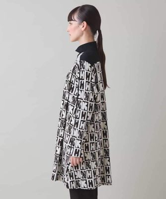 HKフラワーロゴジャカードニットチュニック／日本製 | HIROKO