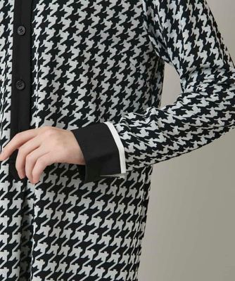 【極美品】 HIROKO KOSHINO ツイードベスト♡定価4万3千円♡千鳥柄 千鳥幾何柄シャツライクチュニック／日本製／洗える | HIROKO KOSHINO