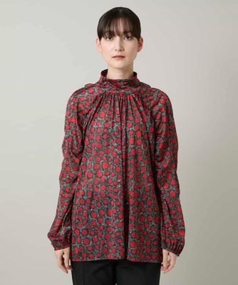 ハイネックギャザーブラウス／日本製／洗える | HIROKO KOSHINO (Women