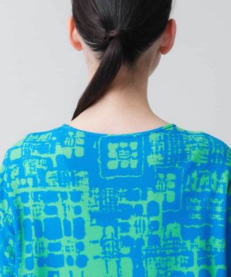 ヒロココシノ チュニック トップス 38 Tシャツ 幾何柄プリントチュニックトップス ／日本製／洗える | HIROKO