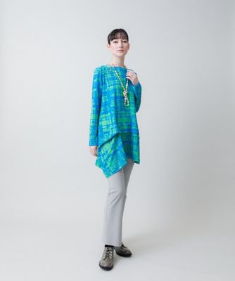 ヒロココシノ チュニック トップス 38 Tシャツ 幾何柄プリントチュニックトップス ／日本製／洗える | HIROKO