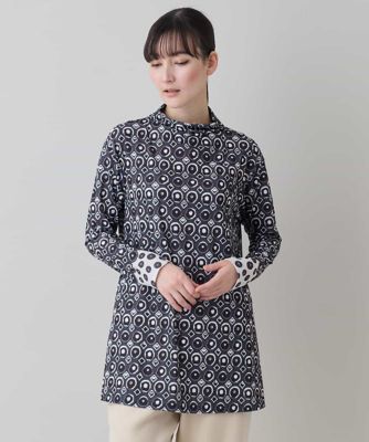 ドットスクエアAラインデザインチュニック ／日本製／洗える | HIROKO