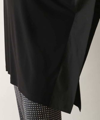 異素材ジョイントアシンメトリーブラウス／日本製／洗える