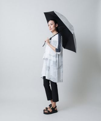 リブジョイント松葉柄デザインチュニック　／日本製／洗える