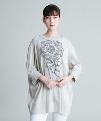 洗える／日本製】フラワークラフト刺繍チュニック | HIROKO KOSHINO  