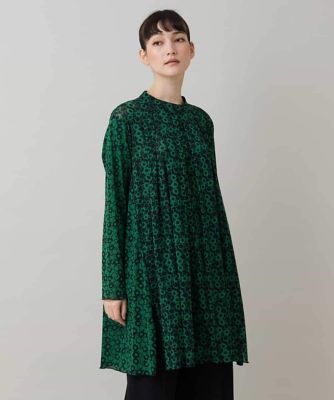 小花モチーフプリントチュールチュニック／日本製／洗える | HIROKO