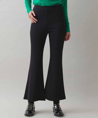 レーヨンポンチストレッチフレアパンツ／日本製／洗える | HIROKO