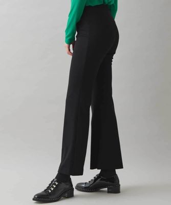 レーヨンポンチストレッチフレアパンツ／日本製／洗える