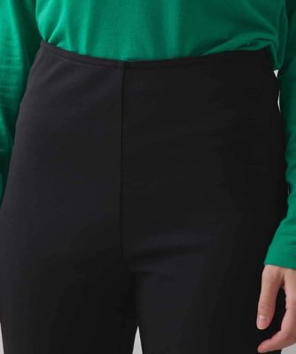レーヨンポンチストレッチフレアパンツ／日本製／洗える
