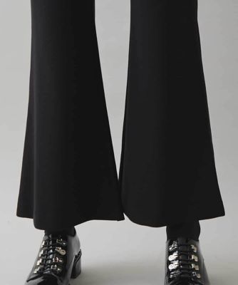レーヨンポンチストレッチフレアパンツ／日本製／洗える