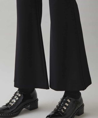 レーヨンポンチストレッチフレアパンツ／日本製／洗える