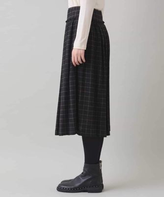 チェック柄フレアスカート／日本製／洗える | HIROKO KOSHINO (Women