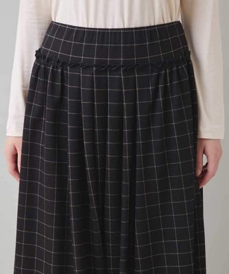 チェック柄フレアスカート／日本製／洗える | HIROKO KOSHINO