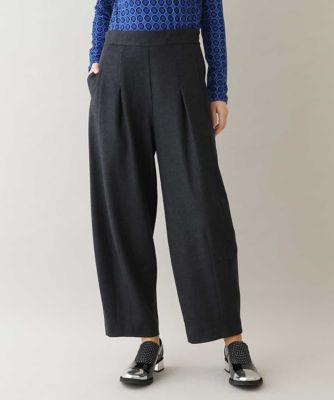 ＜HIROKO KOSHINO (Women)＞【日本製】ラウンドワイドシルエットパンツ