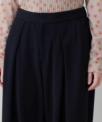 ジョーゼットジャージータックワイドパンツ ／日本製／洗える | HIROKO