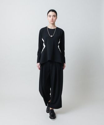 ジョーゼットジャージータックワイドパンツ ／日本製／洗える | HIROKO