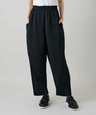 ＜HIROKO KOSHINO (Women)＞ランダムプリーツシルエットパンツ／洗える