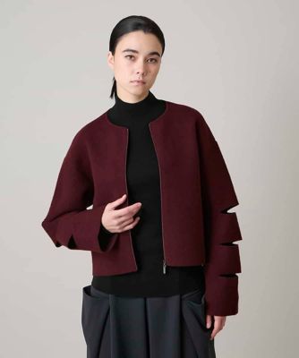 スラッシュデザインニットジャケット | HIROKO KOSHINO (Women