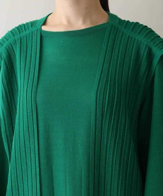 HIROKO KOSHINO / ヒロココシノ ニットプリーツロングジレ ニットプリーツロングジレ | HIROKO KOSHINO (Women