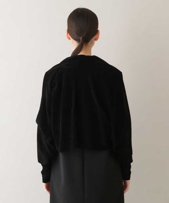 【日本製／洗える】フロッキーチュール立体ボレロ