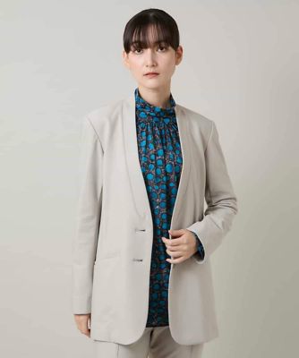 ＜HIROKO KOSHINO (Women)＞ショールカラーテーラードジャケット／日本製