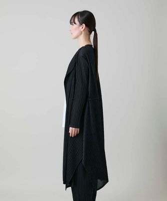 極美✨ヒロココシノ　デザインプリーツストレッチサマージャケット着痩せカーディガン 極美✨ヒロココシノ デザインプリーツ ストレッチジャケット 着痩せ