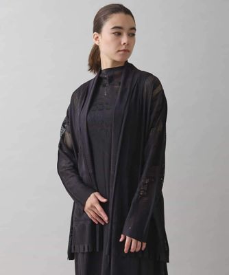 HIROKO KOSHINO / ヒロココシノ シームレスガーメントショールカラーカーディガン/日本製/洗える シームレスガーメントショールカラーカーディガン／日本製