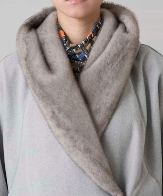 ショールカラーウールライクショートコート | HIROKO KOSHINO (Women