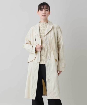メモリータフタレイヤードデザインコート | HIROKO KOSHINO (Women