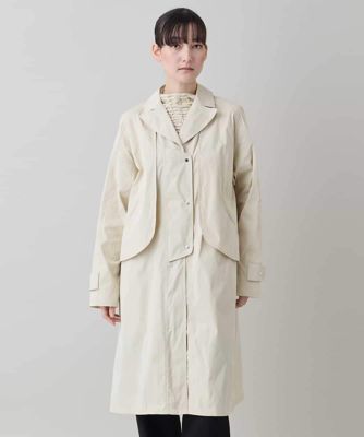 メモリータフタレイヤードデザインコート | HIROKO KOSHINO (Women