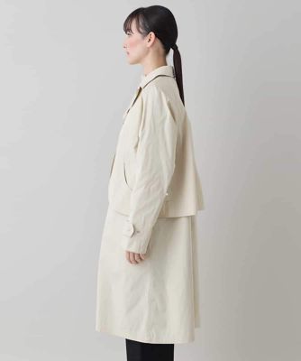 メモリータフタレイヤードデザインコート | HIROKO KOSHINO (Women