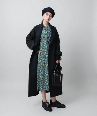 HIROKO BIS ✨大きいサイズ　異素材切り替え　ライト春アウター　ゆったり HIROKO BIS ✨大きいサイズ 異素材切り替え ライト春アウター