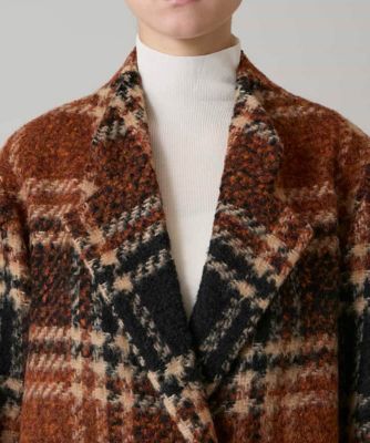シャギーチェックテーラードコート | HIROKO KOSHINO (Women