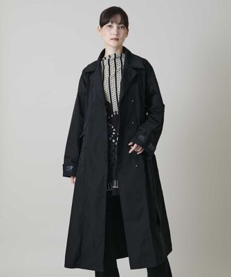 希少 美品【SOVAKA】リョウマツモト ダブル トレンチコート ロング 日本製 スパンコール刺繍メモリータフタトレンチコート ／日本製 | HIROKO