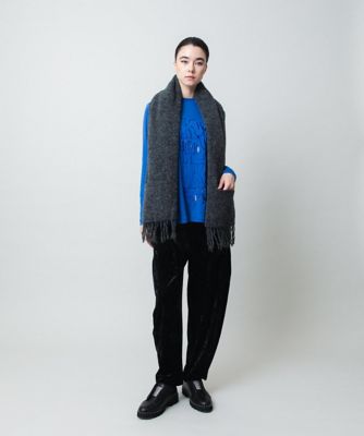 【FalieroSarti】アルパカ フリンジ ニットストール Faliero Sarti - 【FalieroSarti】アルパカ フリンジ ニットストールの