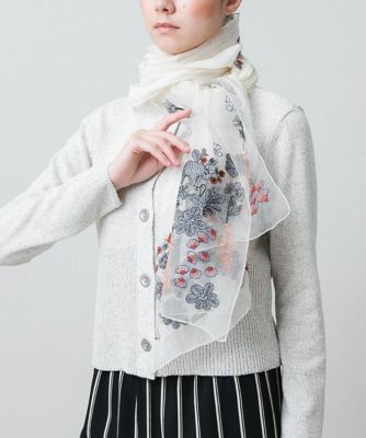 HIROKO KOSHINO (Women)/ヒロココシノ オリエンタルアニマル刺繍ストール