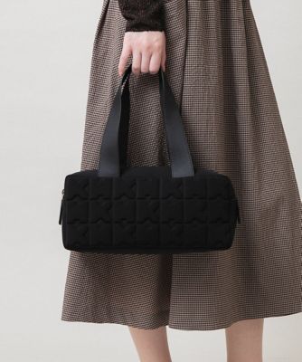【2点セット】新品JUNKO KOSHINO ボストンバッグ 黒 ベージュ 旅行 HKエンボススリムボストンバッグ | HIROKO KOSHINO (Women